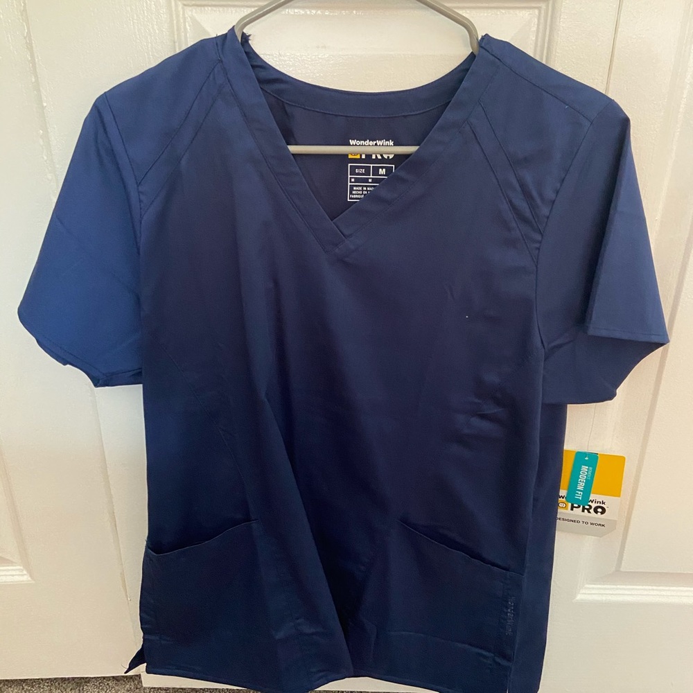 Navy scrub top